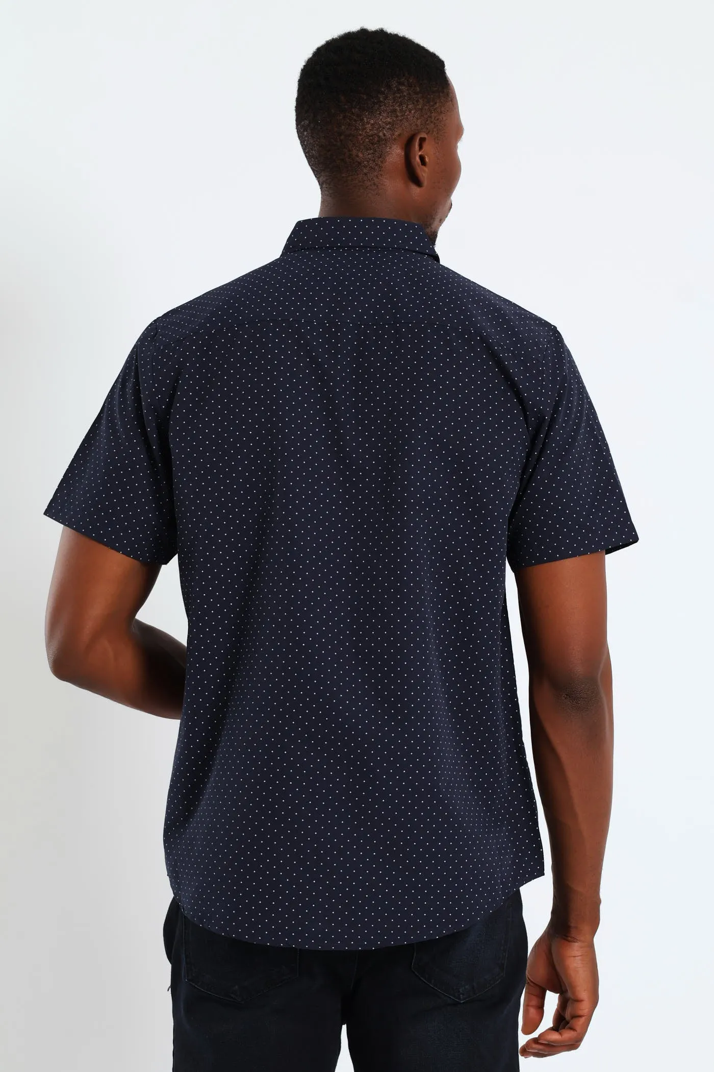 Dot Button Down Shirt - Navy sold by Edgars product image thumbnail 4