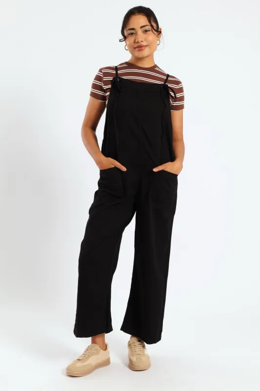 Wash Pocket Jumpsuit - Black sold by Edgars