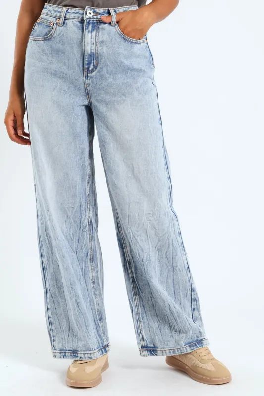 90'S Crop Straight Leg Denim - Light Wash sold by Edgars