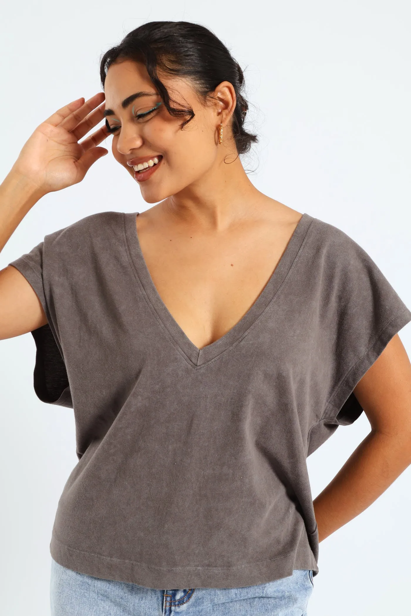 Boxy V-Tee - Charcoal sold by Edgars product image thumbnail 2