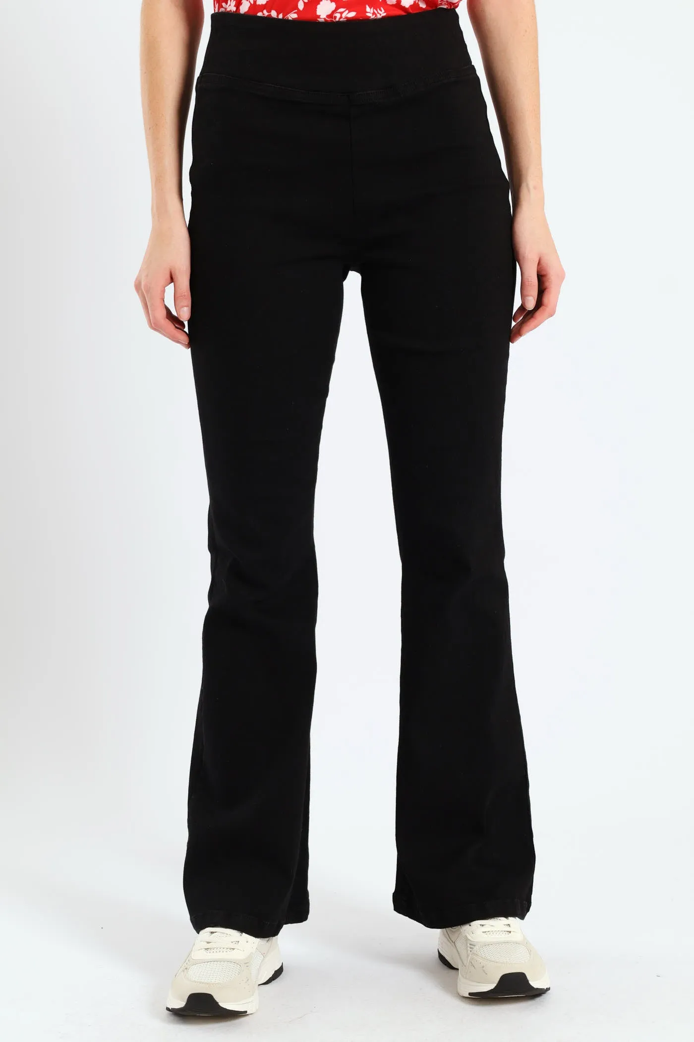 Flare Leg Jegging - Black sold by Edgars