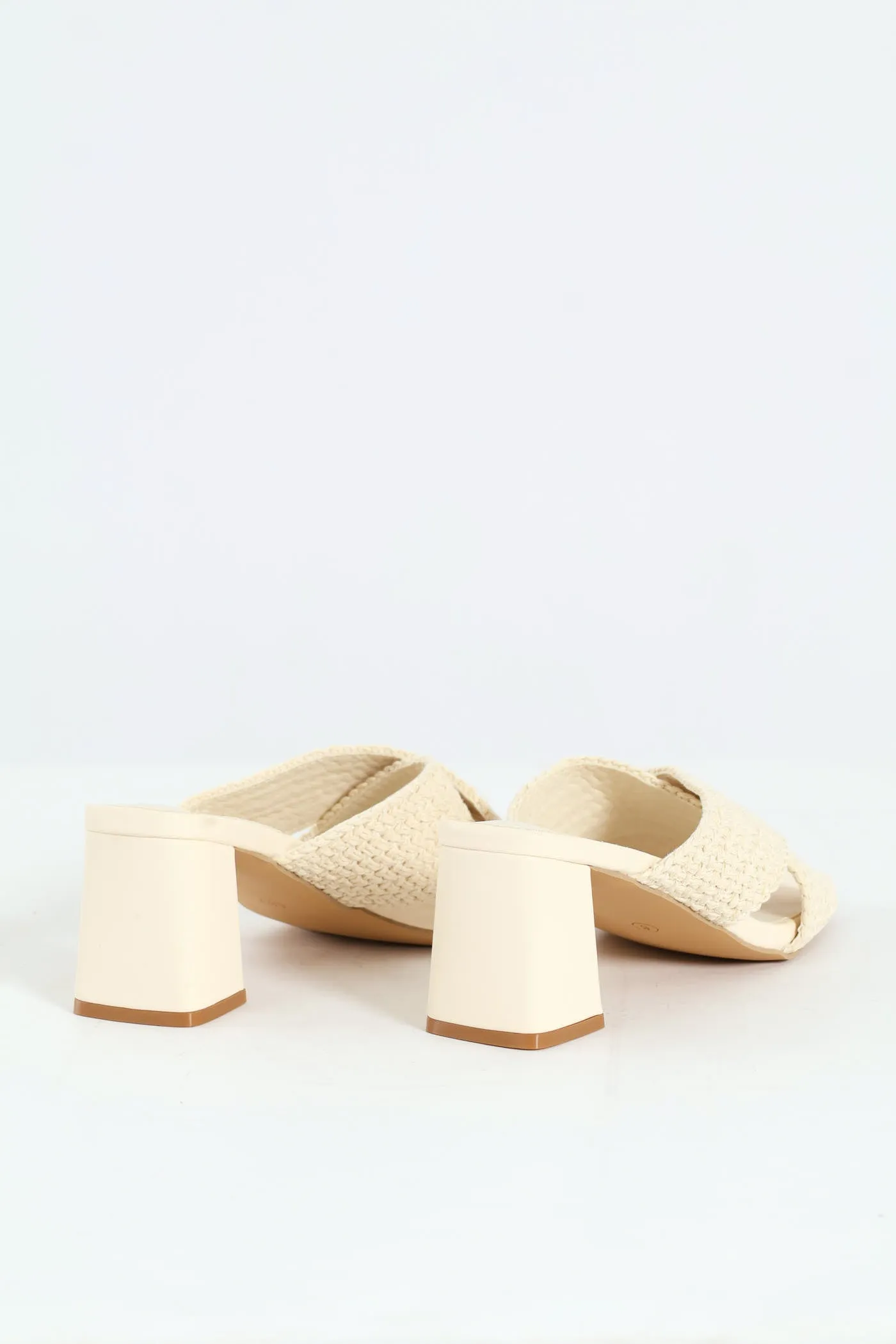 Cross Strap Weave Heeled Sandal - Cream sold by Edgars product image thumbnail 4