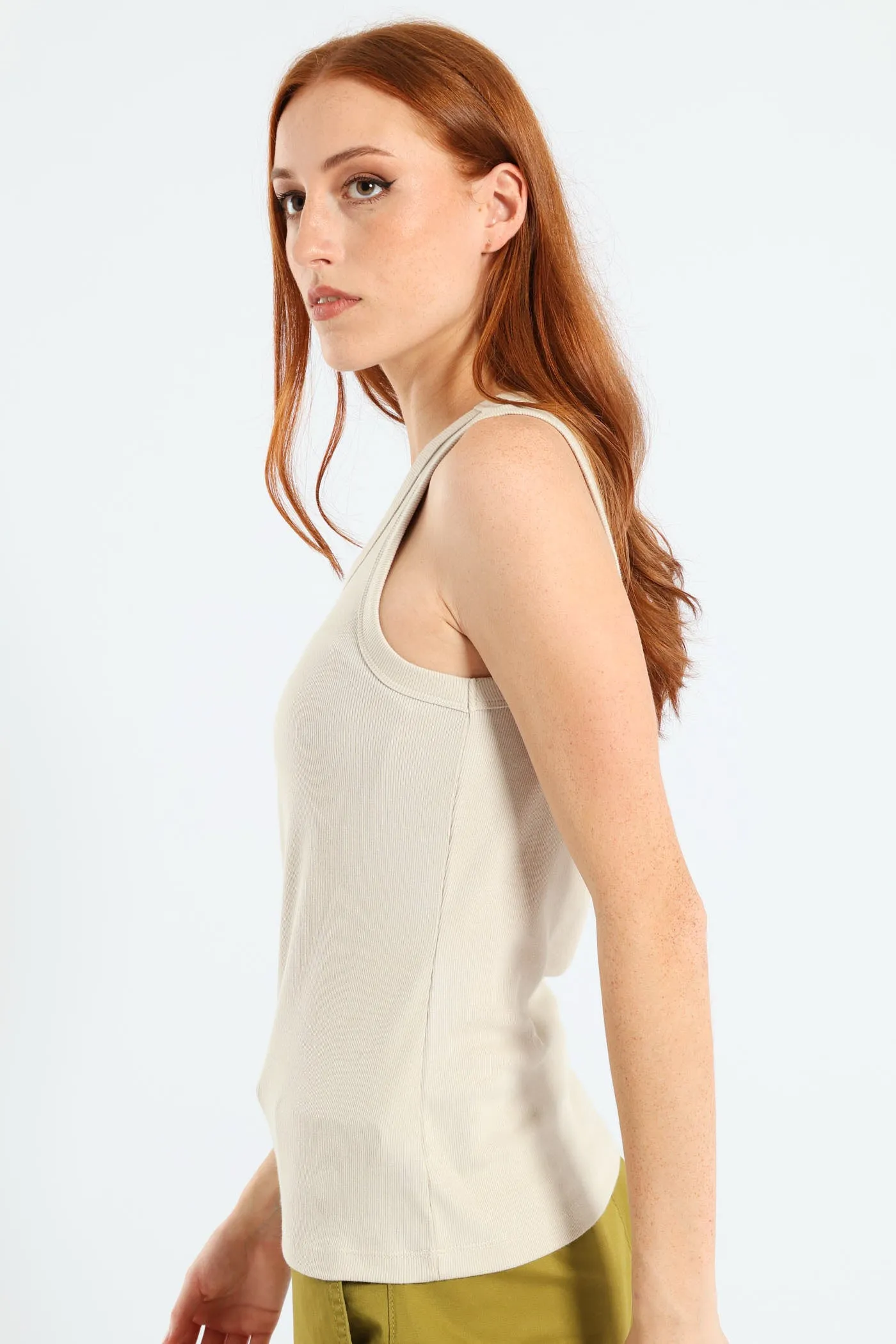 Rib Fitted Tank Top - Beige sold by Edgars product image thumbnail 2