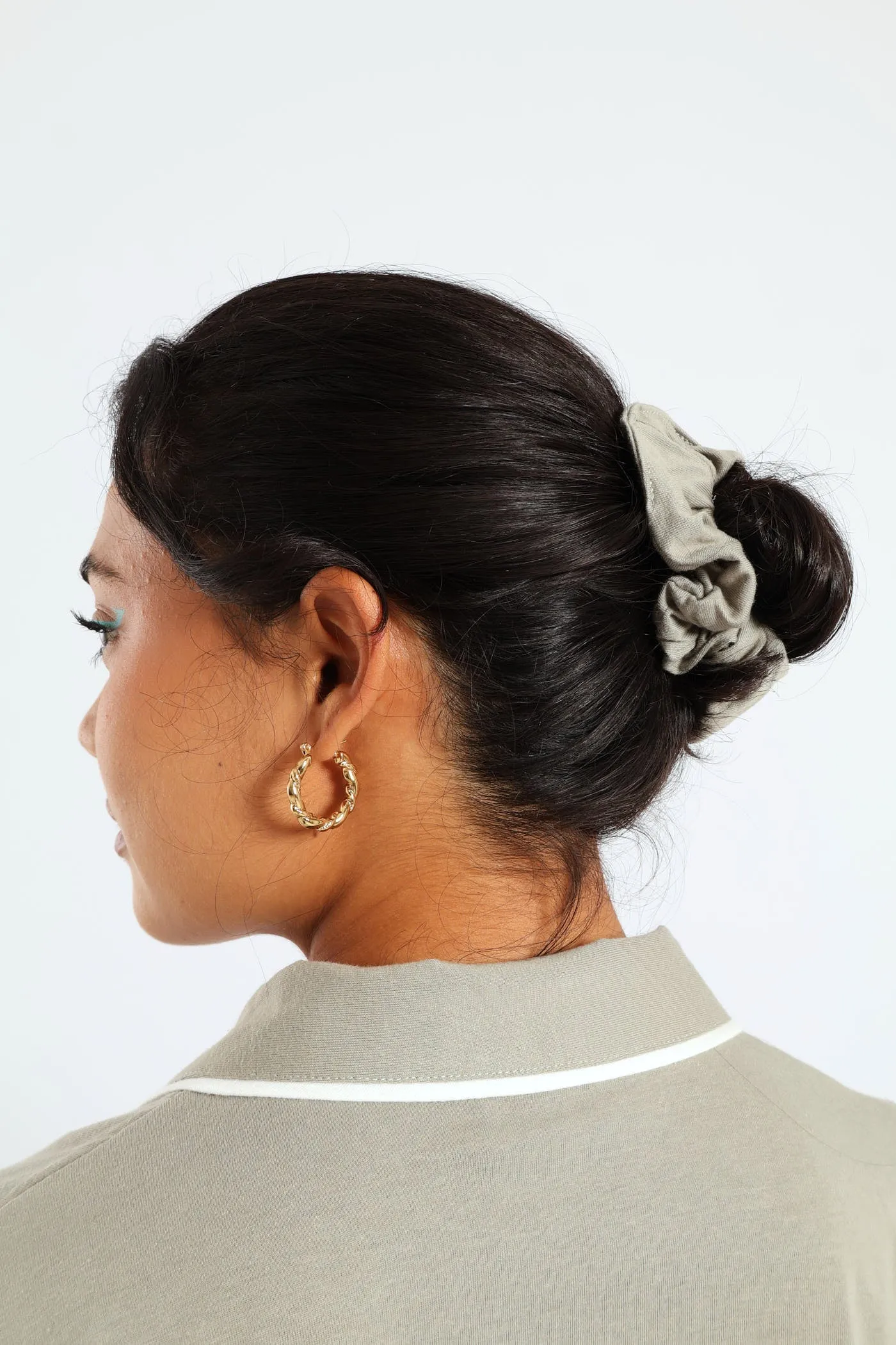 Button Through Knit Short Set With Scrunchie - Fatigue sold by Edgars product image thumbnail 5