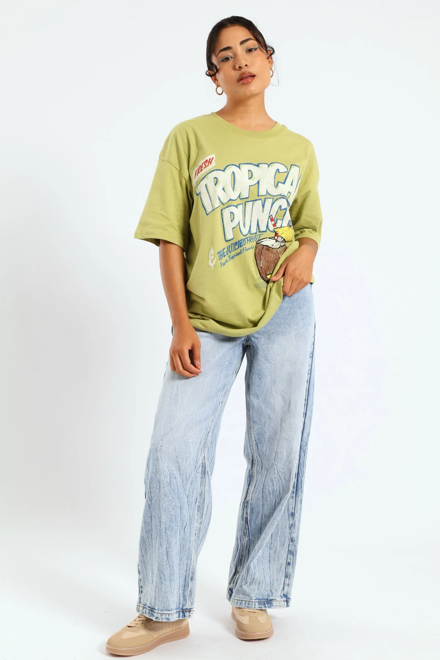 Oversized Tropical Tee - Green sold by Edgars product image thumbnail 2