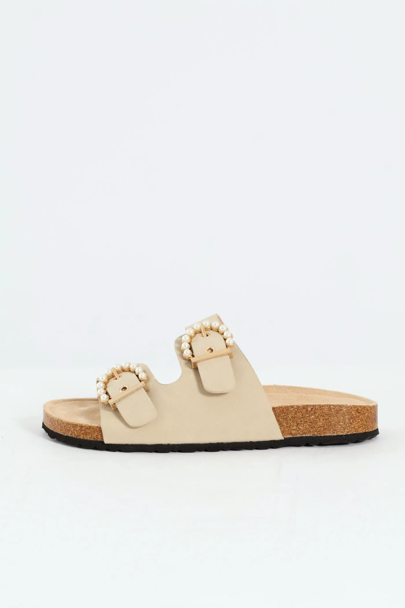 Pearl Buckle Detail Slide - Natural sold by Edgars product image thumbnail 4