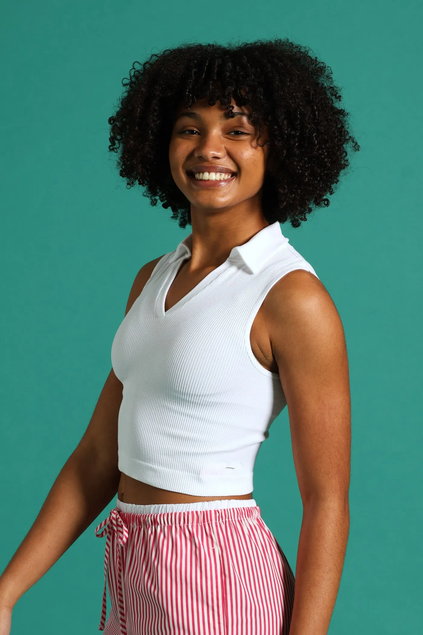 Girls Seamless Johnny Collar - White sold by Edgars product image thumbnail 3