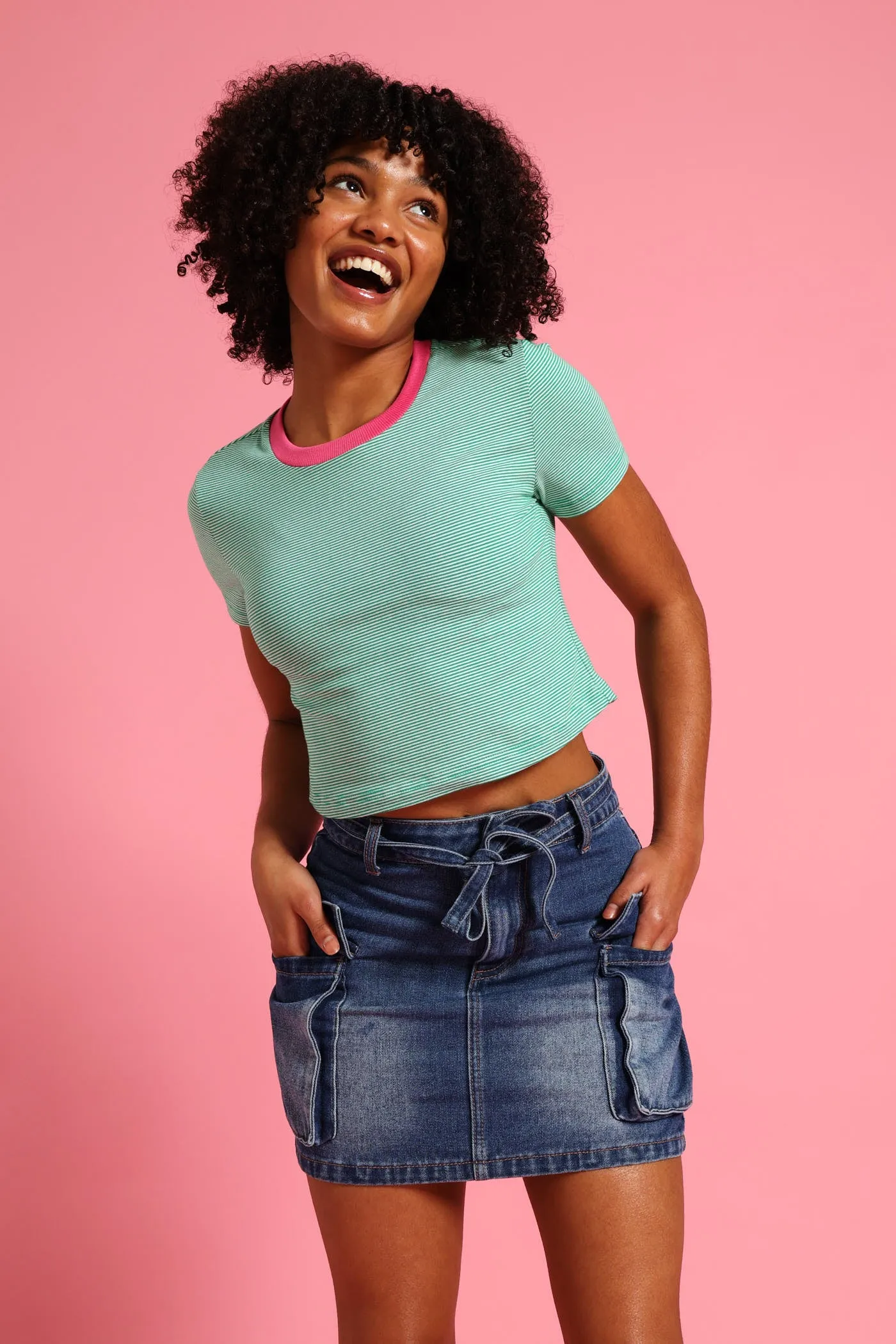 Girls Denim Cargo Skirt - Blue sold by Edgars product image thumbnail 2