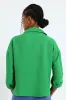 Tab & Button Detail 3/4 Sleeve Relaxed Shirt - Emerald sold by Edgars