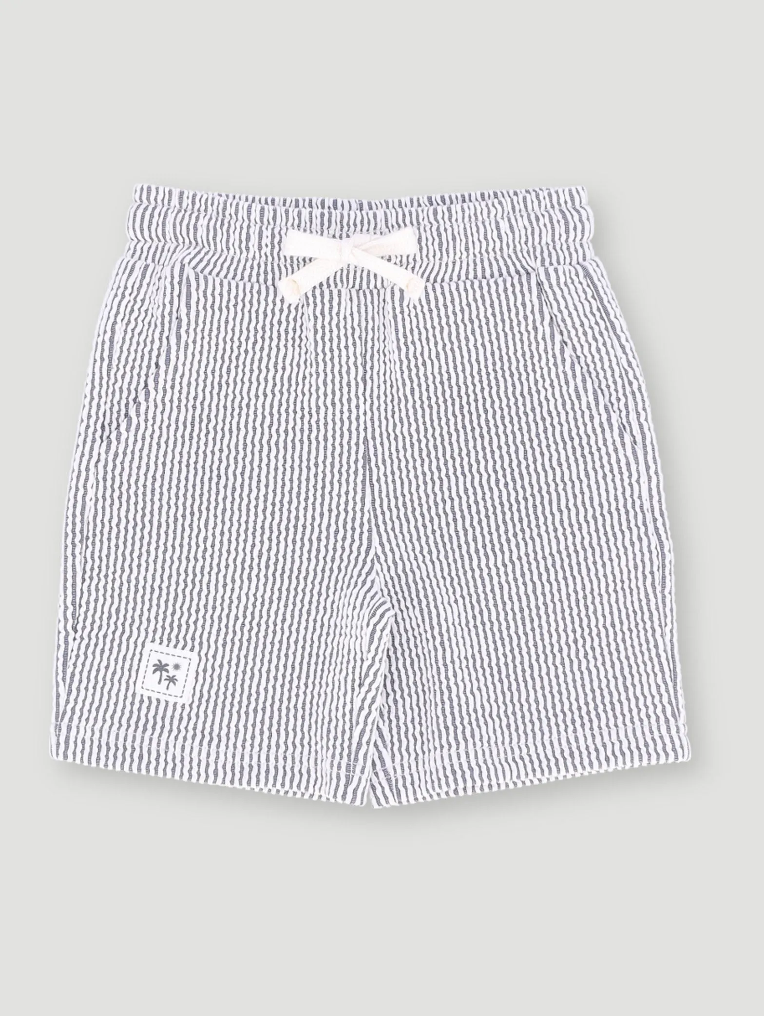 Pre-Boys Seersucker Texture Shorts - Dark Blue sold by Edgars