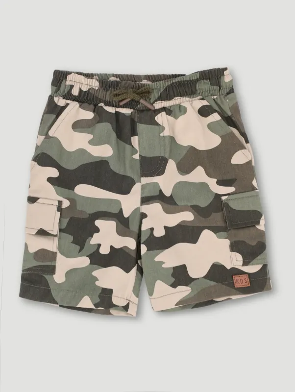 Pre-Boys Camo Print Cargo Shorts - Multi sold by Edgars