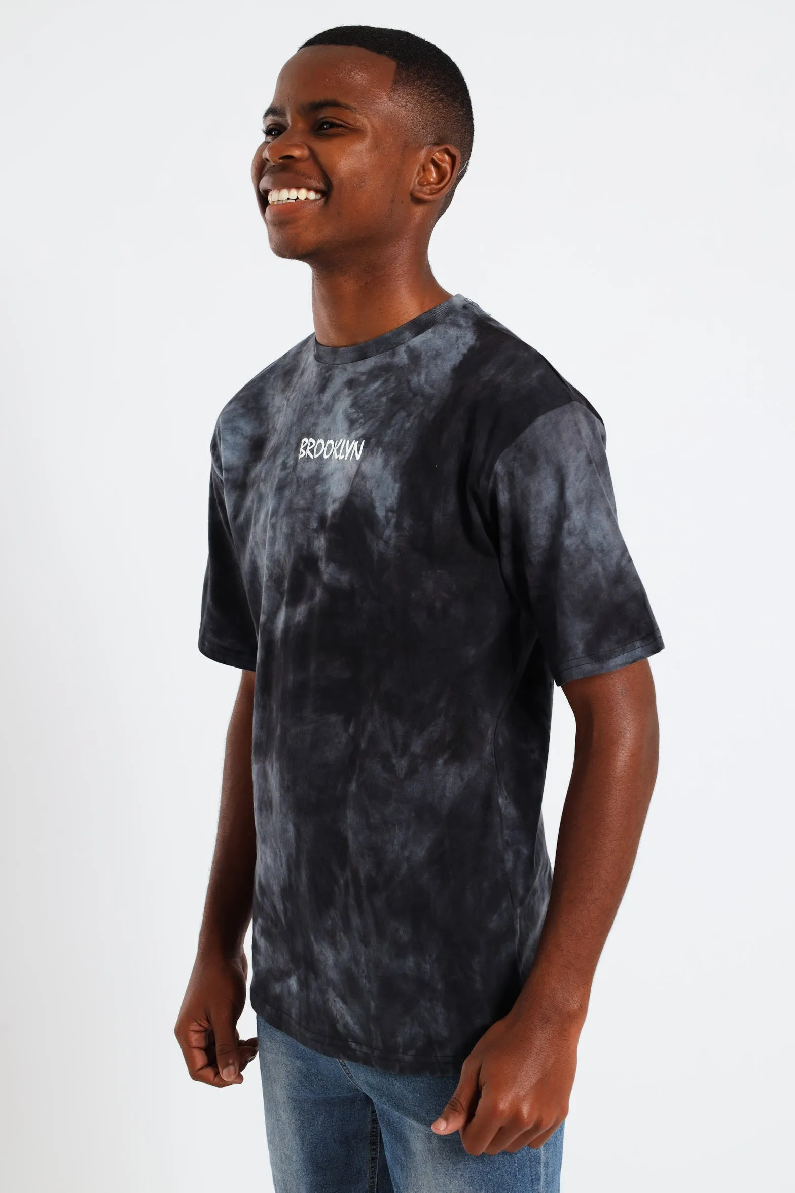 Boys Spectra Dye Oversized Brooklyn T-Shirt - Black sold by Edgars product image thumbnail 2