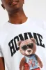 Boys Basketball Teddy Printed Tee - White sold by Edgars
