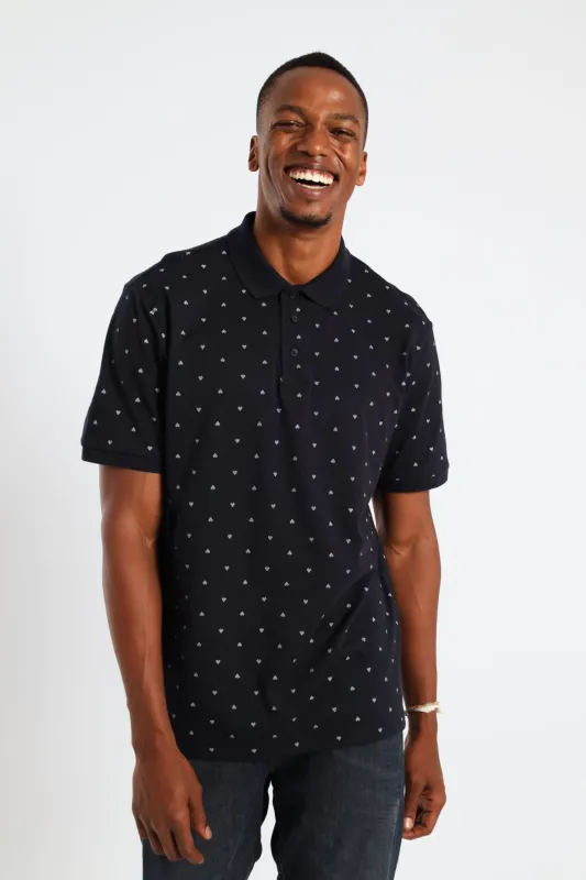 Arrowhead Print Golfer - Navy sold by Edgars