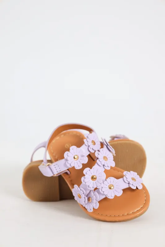 Pre-Girls Flower Sandal - Lilac sold by Edgars