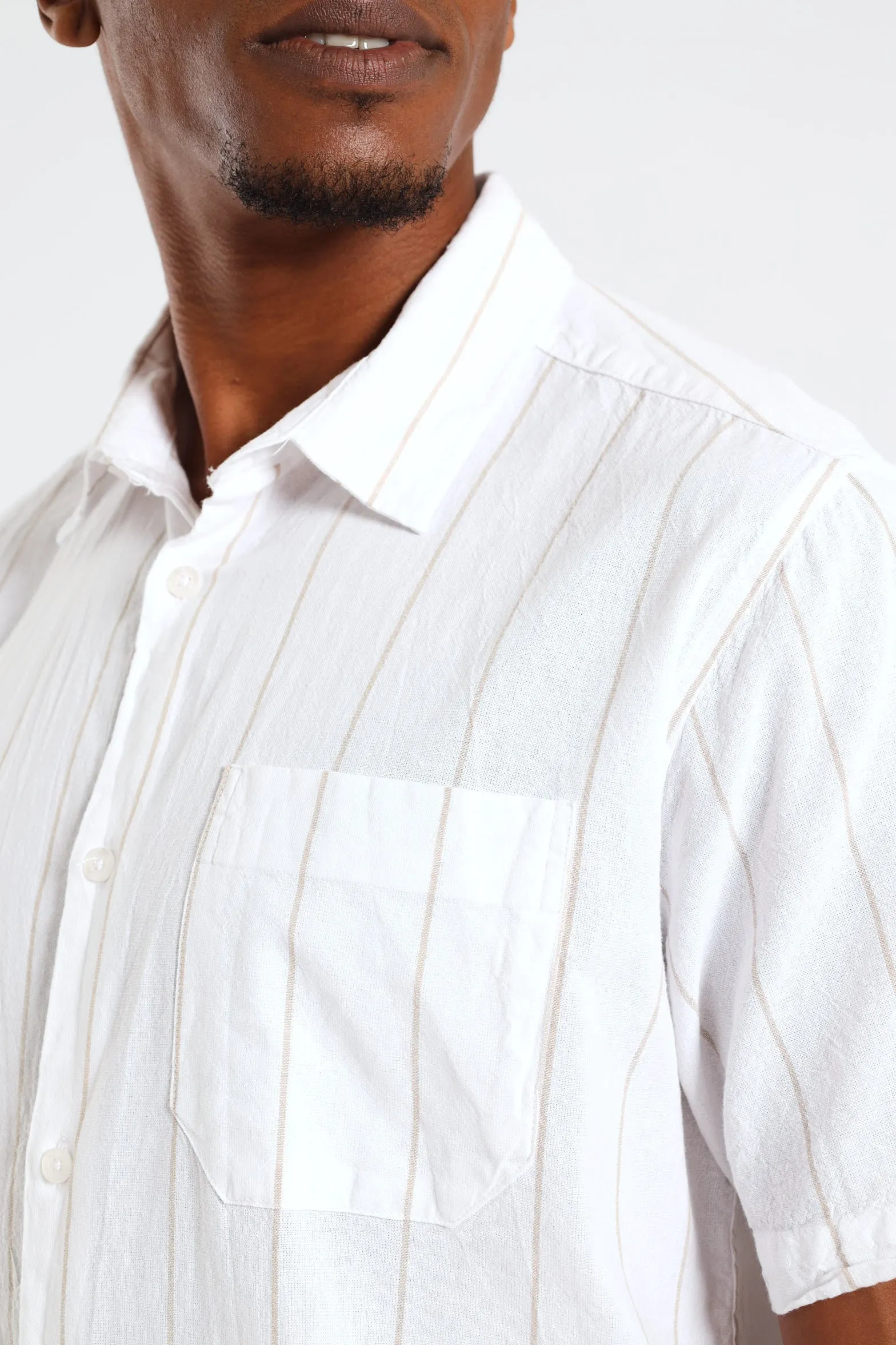 Short Sleeve Stripe Shirt - Ecru sold by Edgars product image thumbnail 5