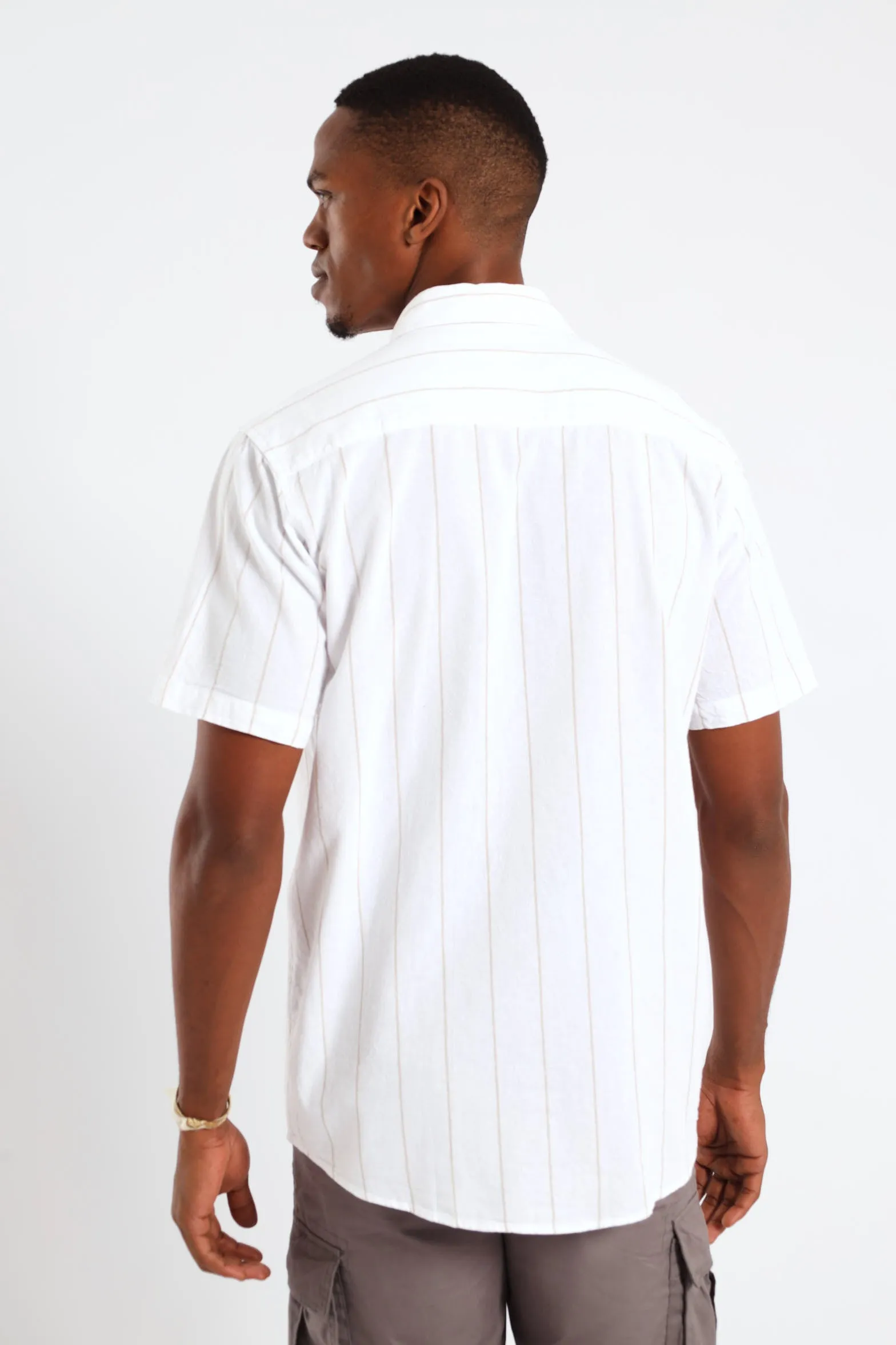 Short Sleeve Stripe Shirt - Ecru sold by Edgars product image thumbnail 4