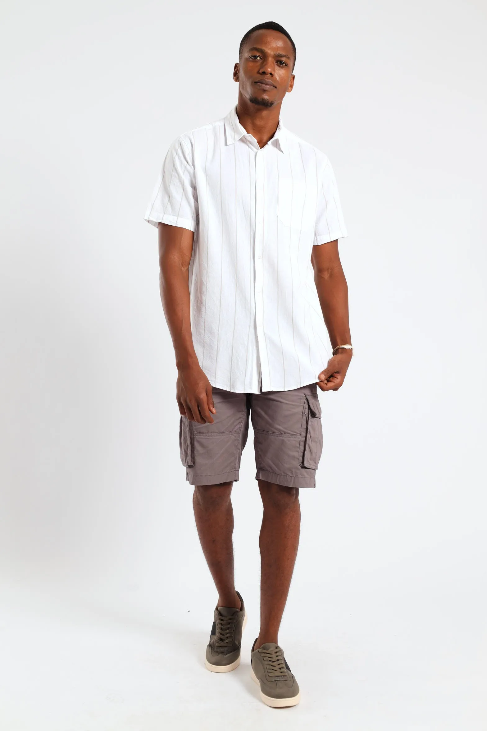 Short Sleeve Stripe Shirt - Ecru sold by Edgars product image thumbnail 2