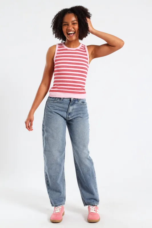 Girls Balloon Fit Denim - Dark Blue sold by Edgars 