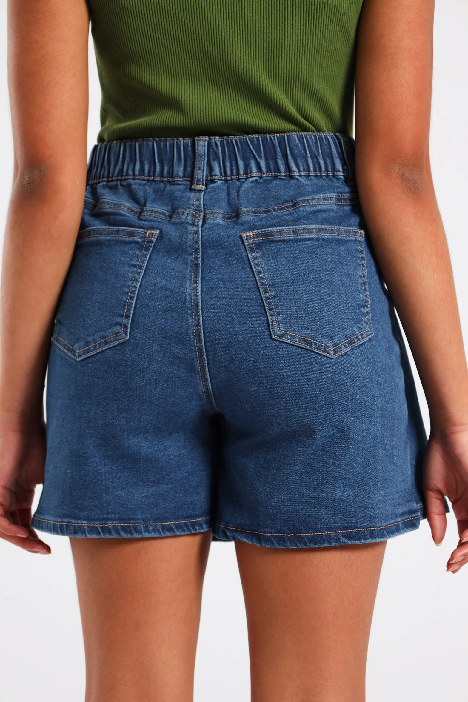 Girls Denim Pleated Skort - Mid Wash sold by Edgars product image thumbnail 4