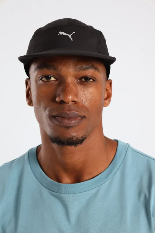 Essential Running 5 Panel Cap - Black sold by Edgars