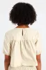 Girls Shirring Top - Stone sold by Edgars