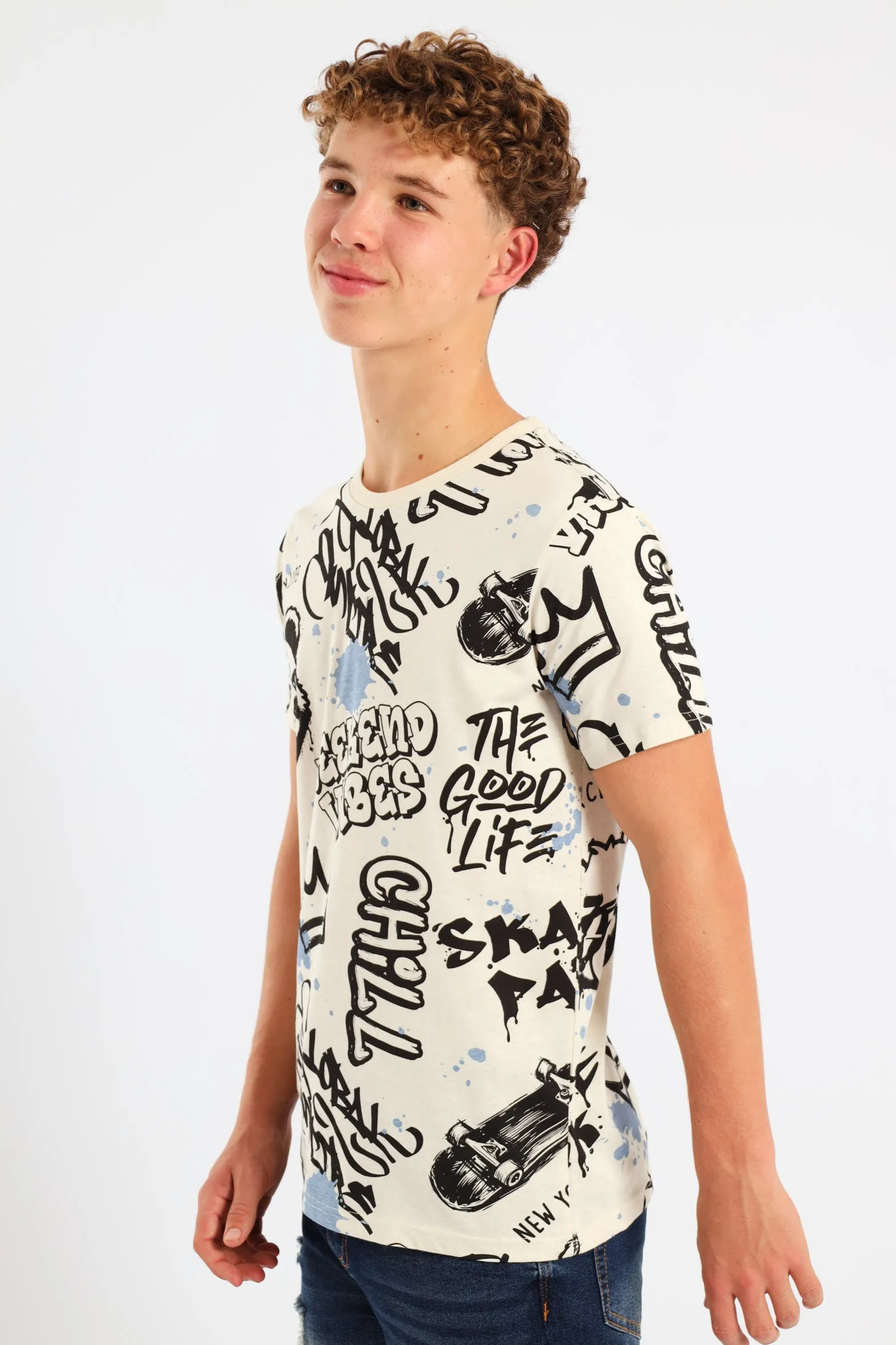 Boys Teddy Skate Tee - Stone sold by Edgars product image thumbnail 3