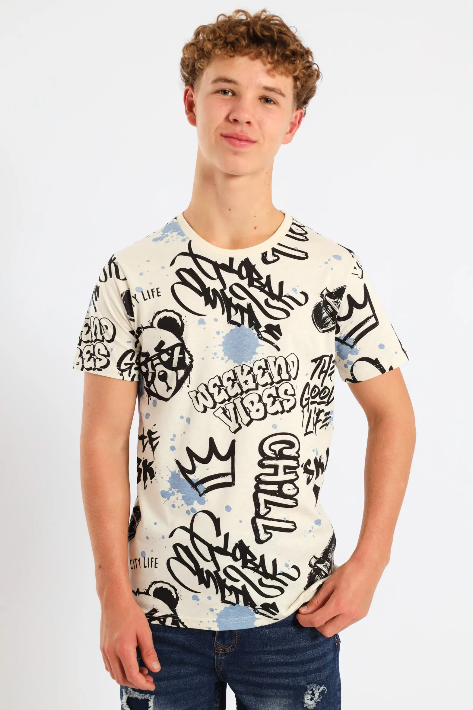Boys Teddy Skate Tee - Stone sold by Edgars product image thumbnail 2