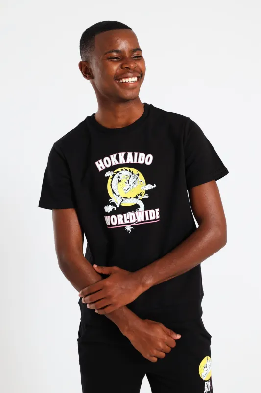Boys Hokkaido Fleece Crew Top - Black sold by Edgars