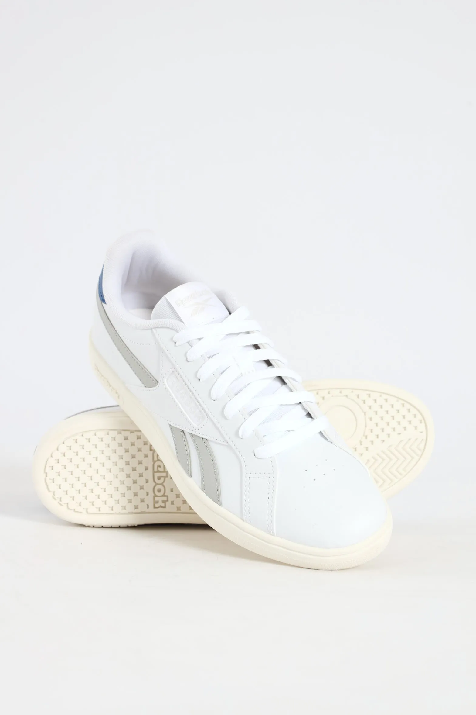 Retro Court Lace Up Sneaker - White/Grey sold by Edgars