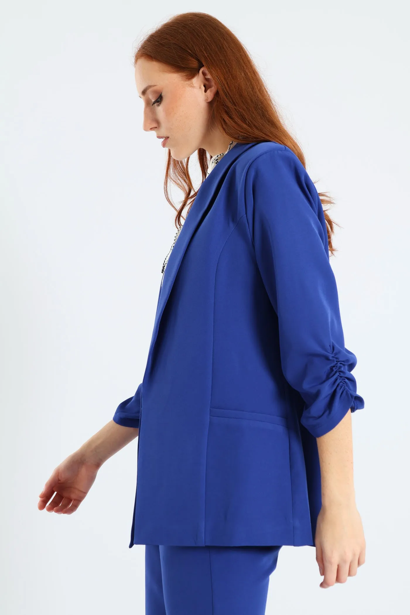Gauged Sleeve Blazer - Cobalt sold by Edgars product image thumbnail 3