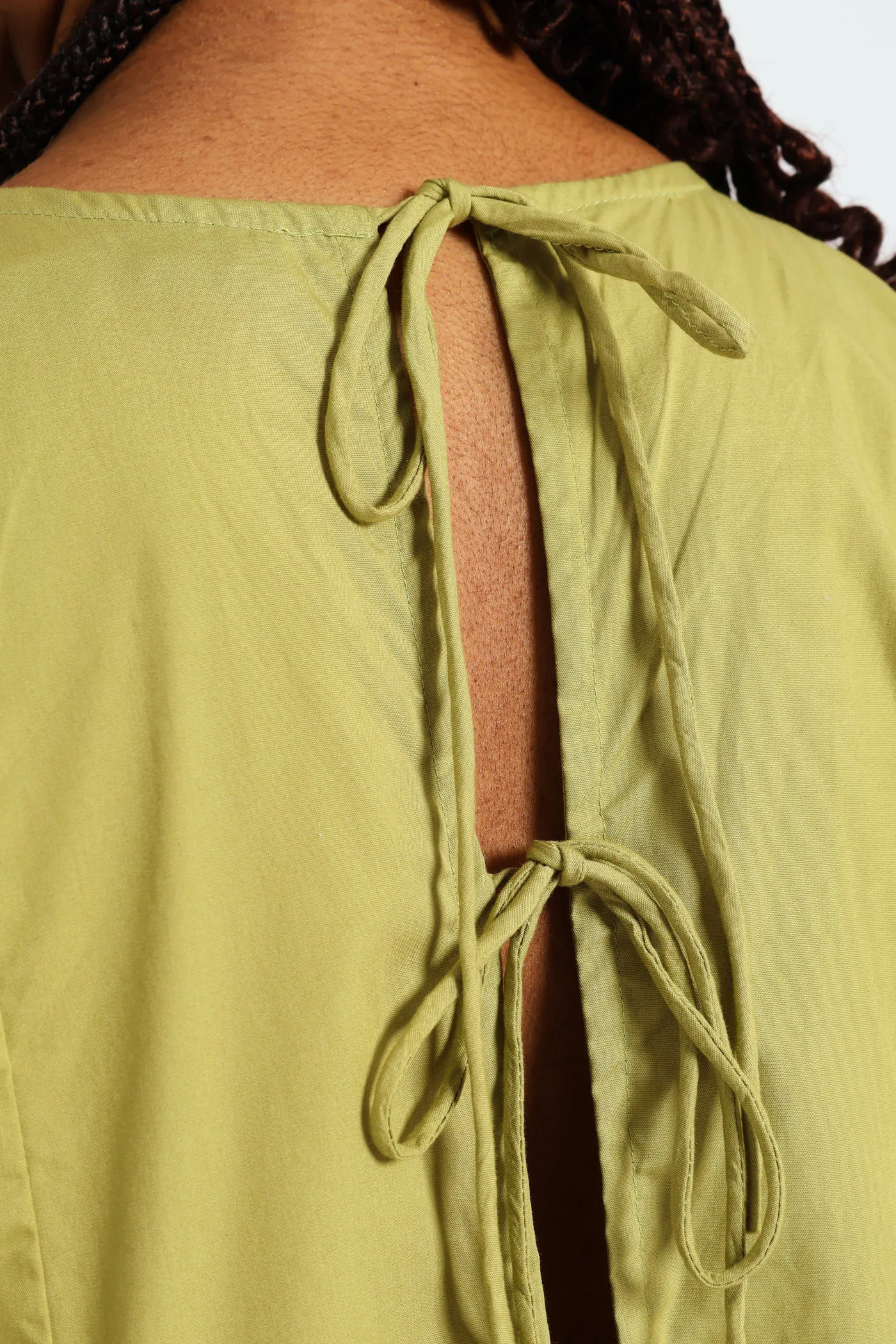 Short Sleeve Panelled Tie Back Mini Dress - Green sold by Edgars product image thumbnail 5