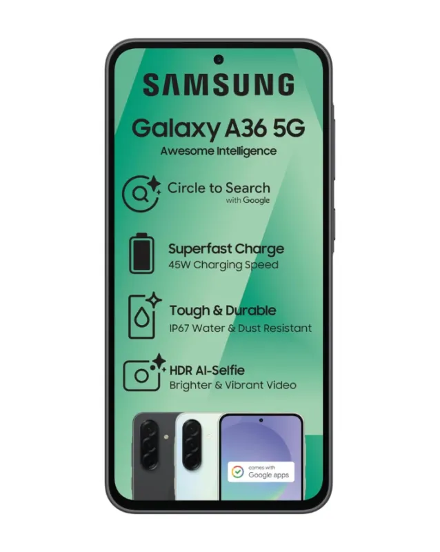 Samsung Galaxy A36 128GB Box Deal Cellphone - Black sold by Edgars