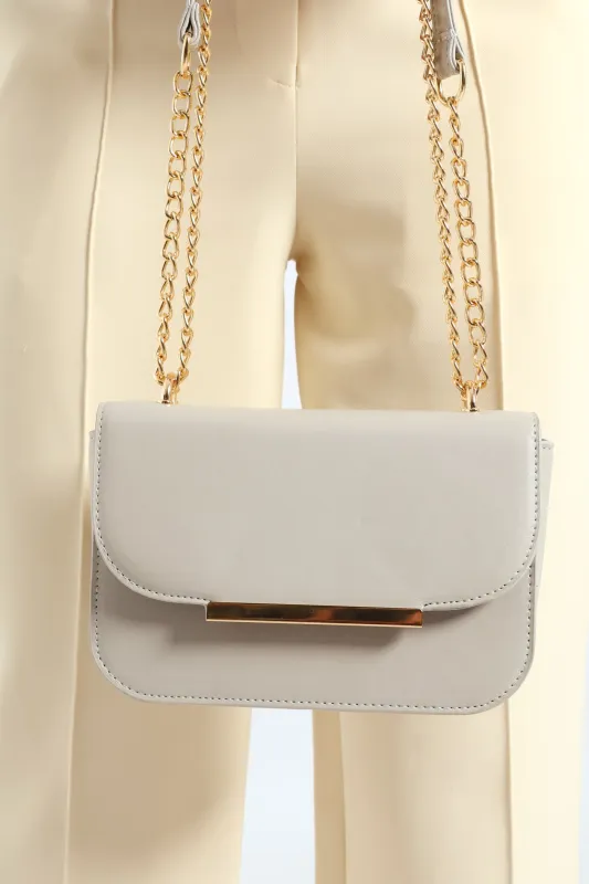 Gold Hardware Satchel - Grey Dawn sold by Edgars 