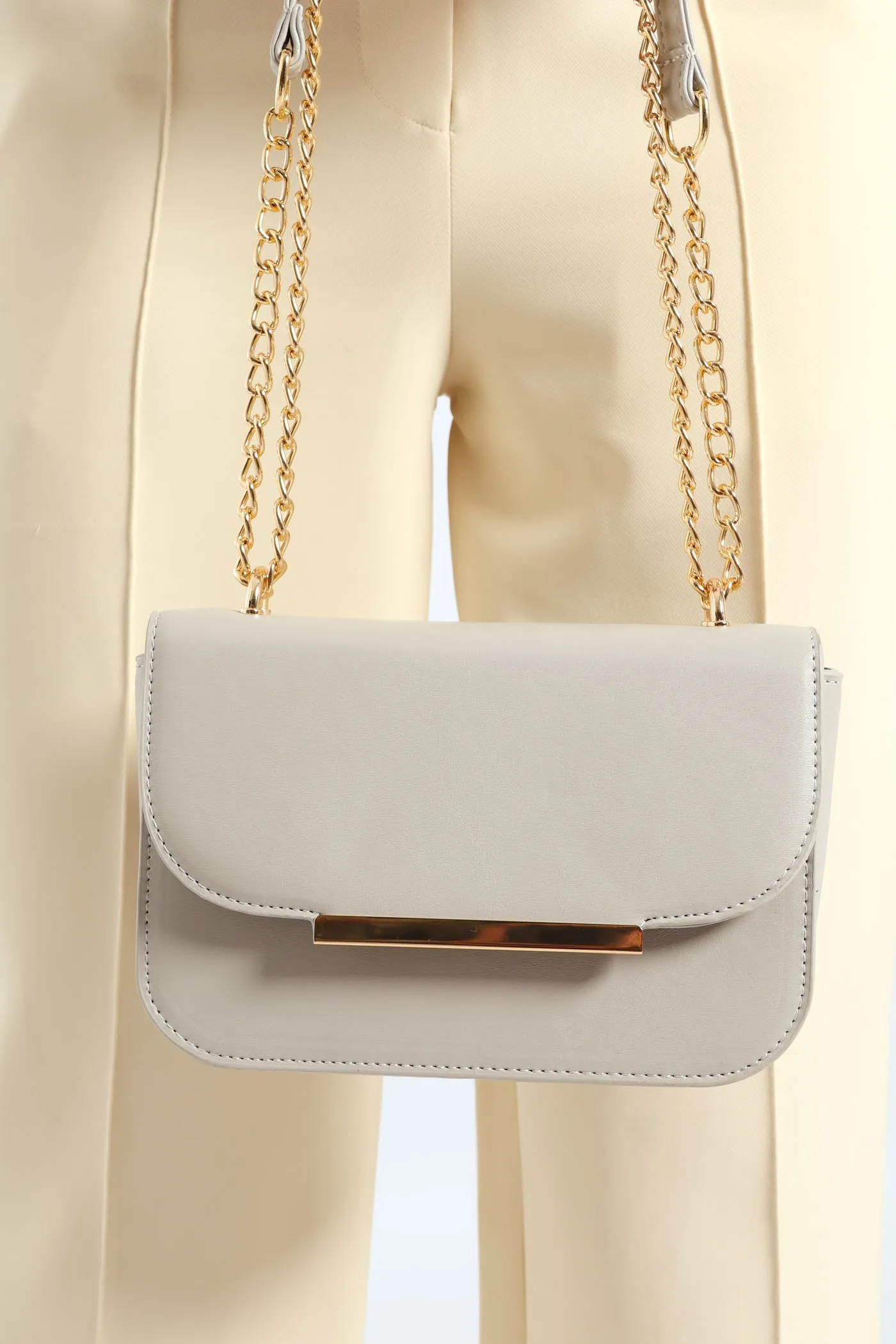Gold Hardware Satchel - Grey Dawn sold by Edgars