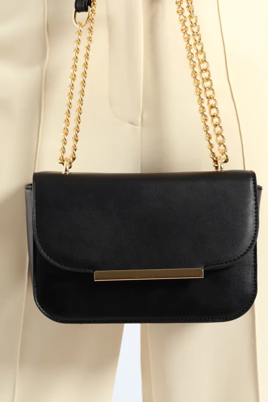 Gold Hardware Satchel - Black sold by Edgars