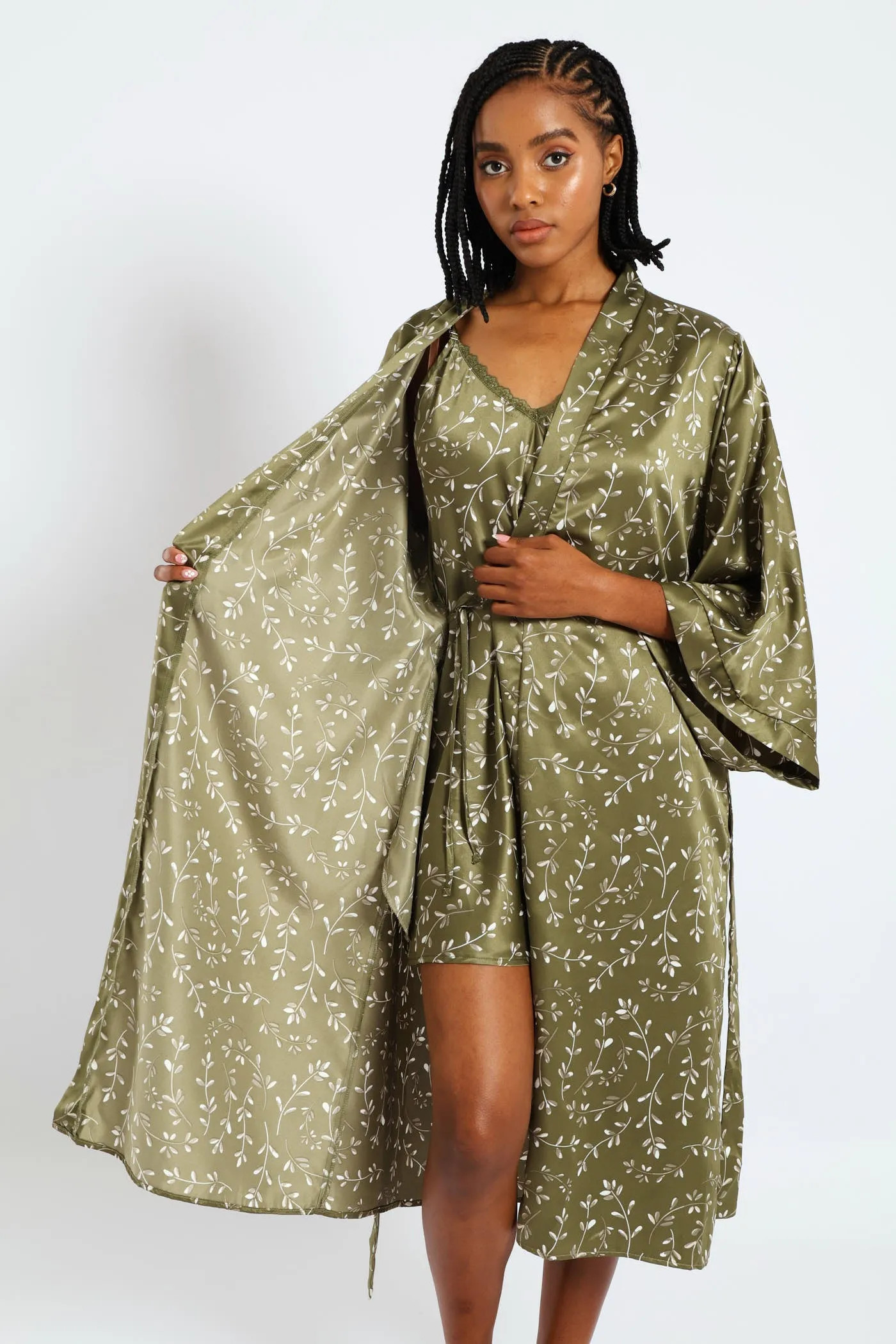 3/4 Satin Sprigs Gown - Fatigue sold by Edgars product image thumbnail 2