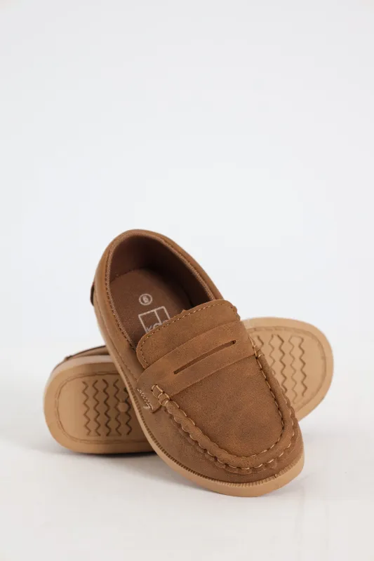 Pre-Boys Moccasin Slip On - Brown sold by Edgars