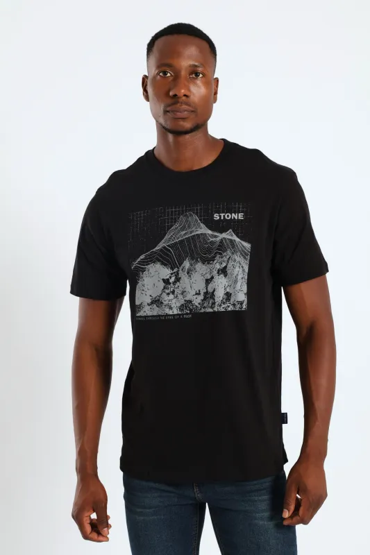 Mount Topographic Tee - Black sold by Edgars