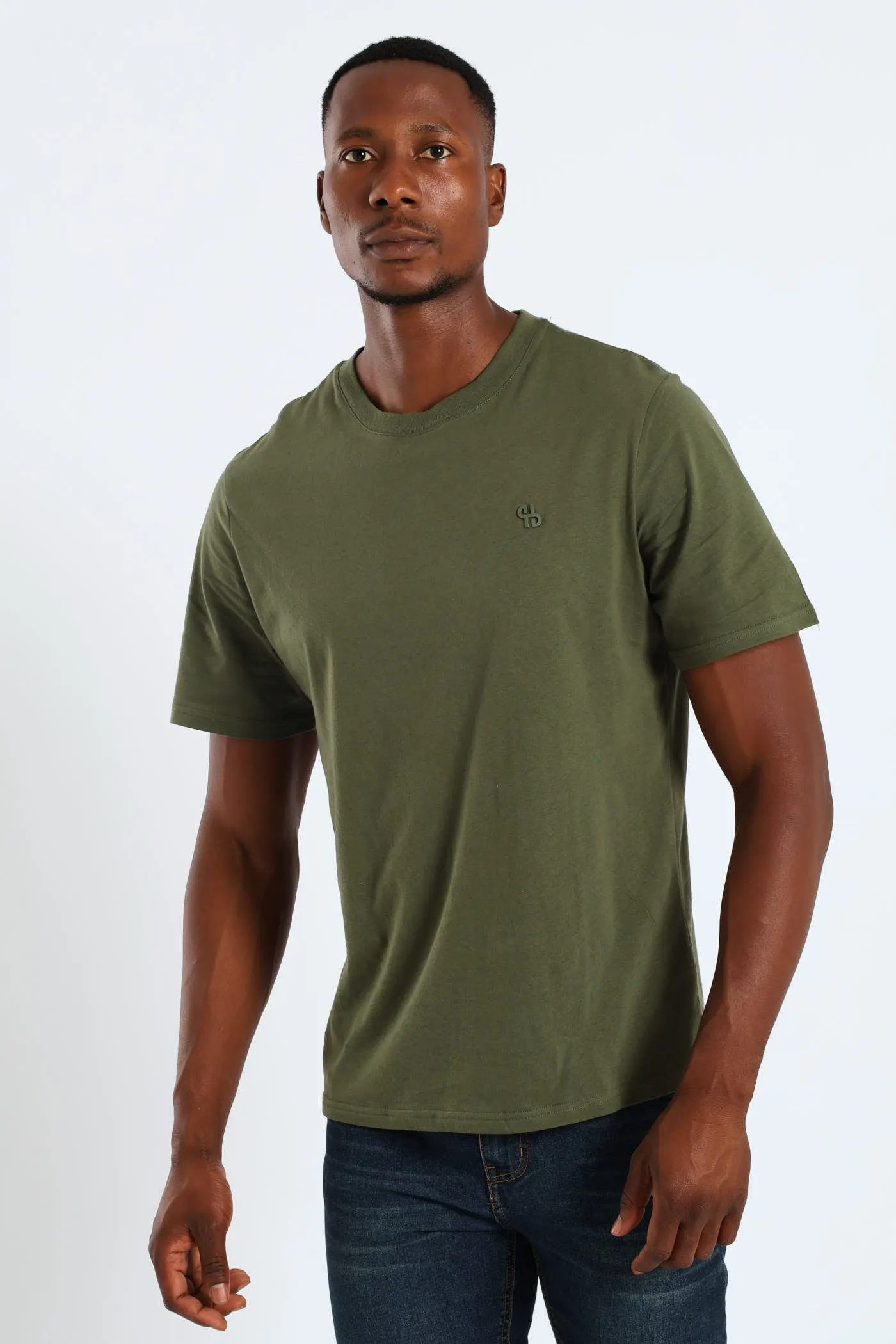 Basic Crew Neck Tee - Olive sold by Edgars