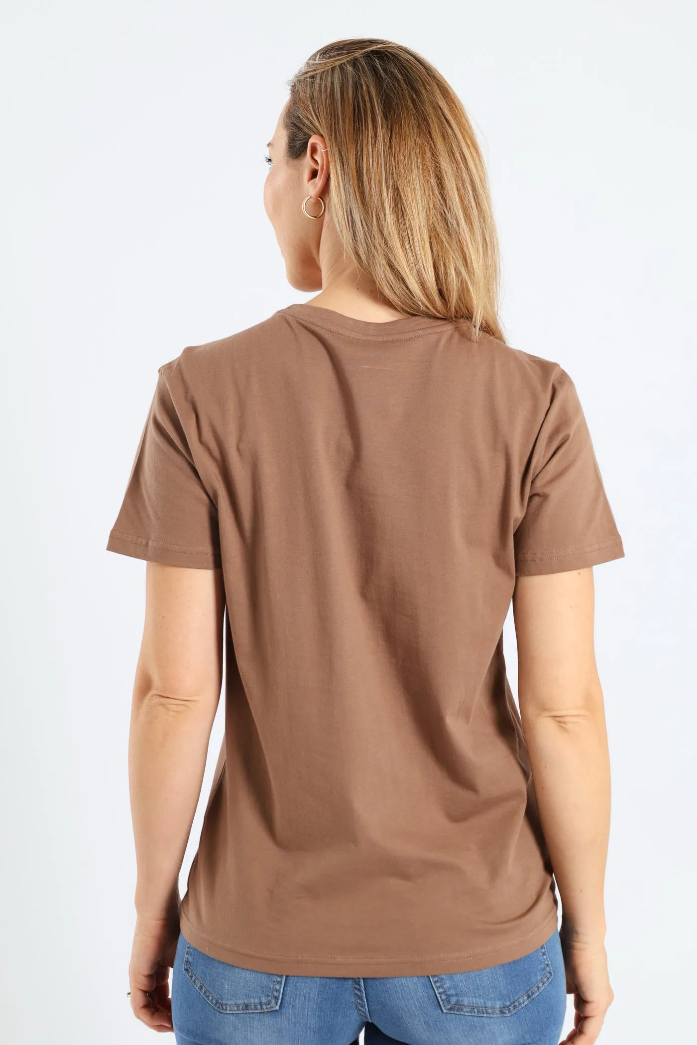 Short Sleeve Set Yourself Free Butterfly Foil Regular Tee - Taupe sold by Edgars product image thumbnail 4