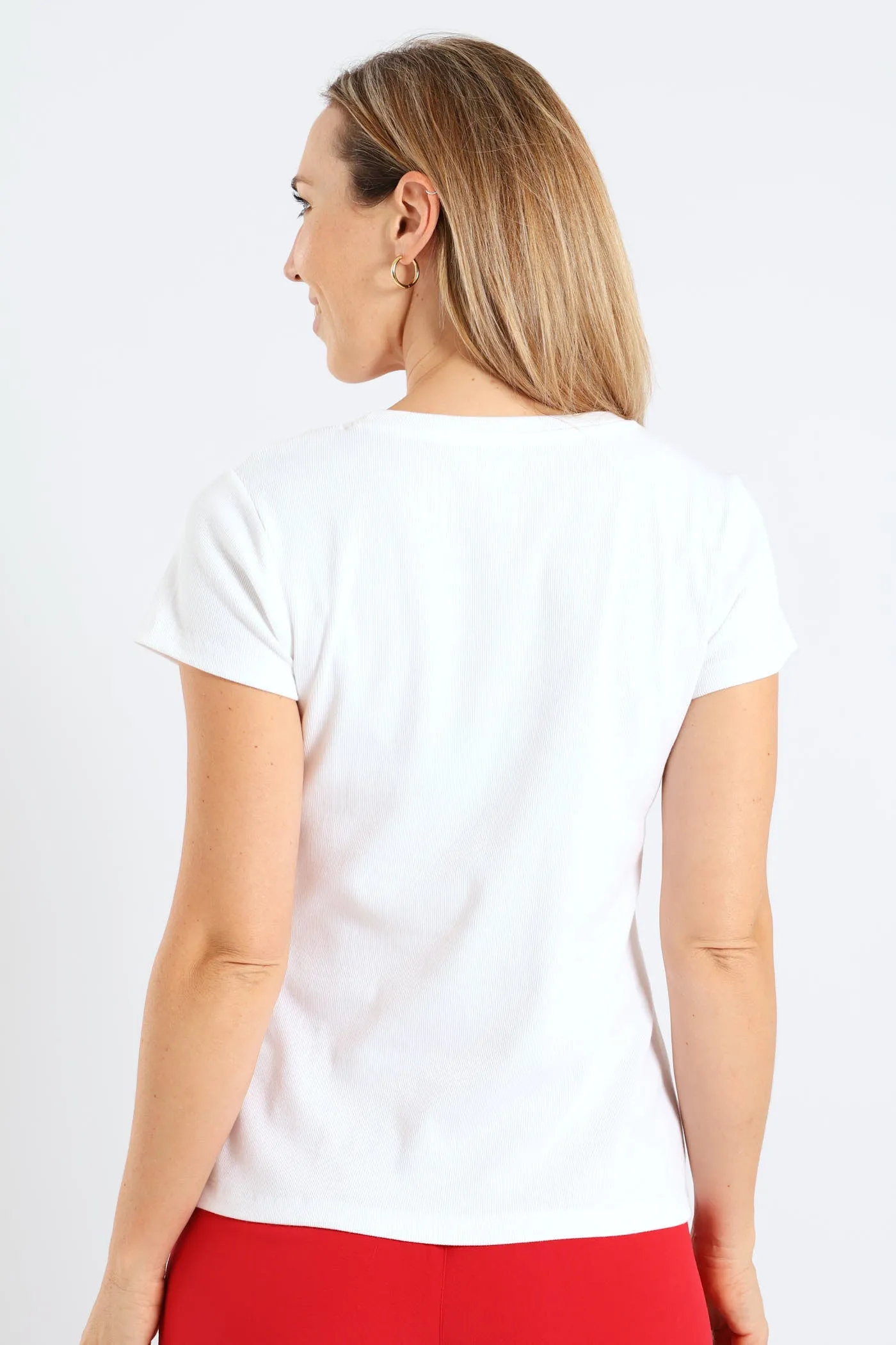 Crew Rib Fitted Tee - White sold by Edgars product image thumbnail 3