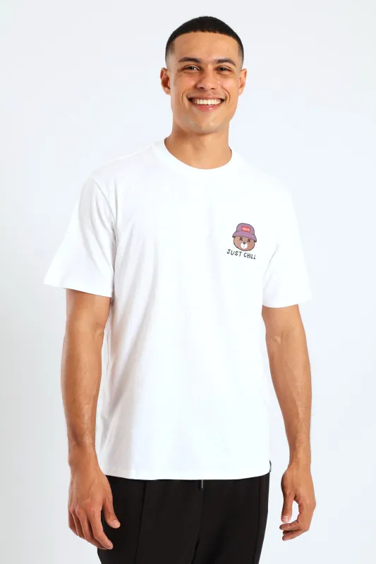 Teddy Printed Basic Tee - White sold by Edgars