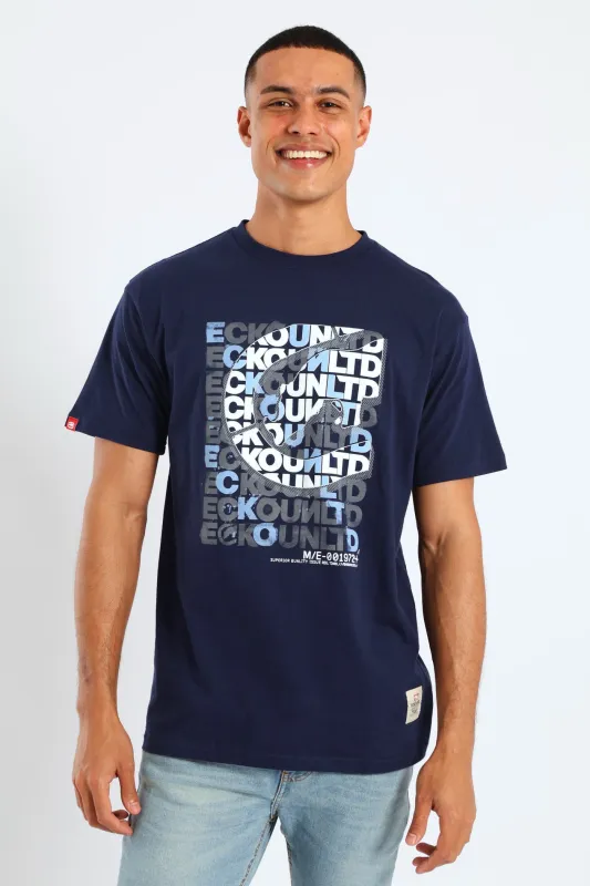 Script Layers Tee - Navy sold by Edgars
