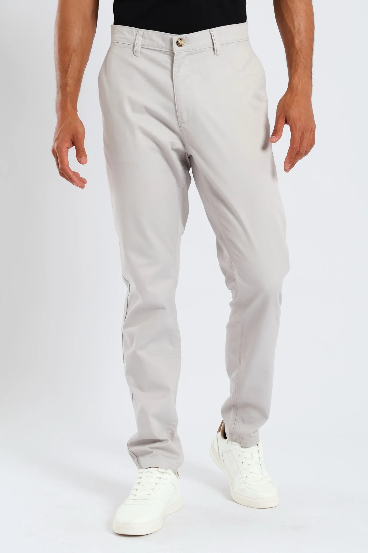 Basic Chino Trouser - Stone sold by Edgars