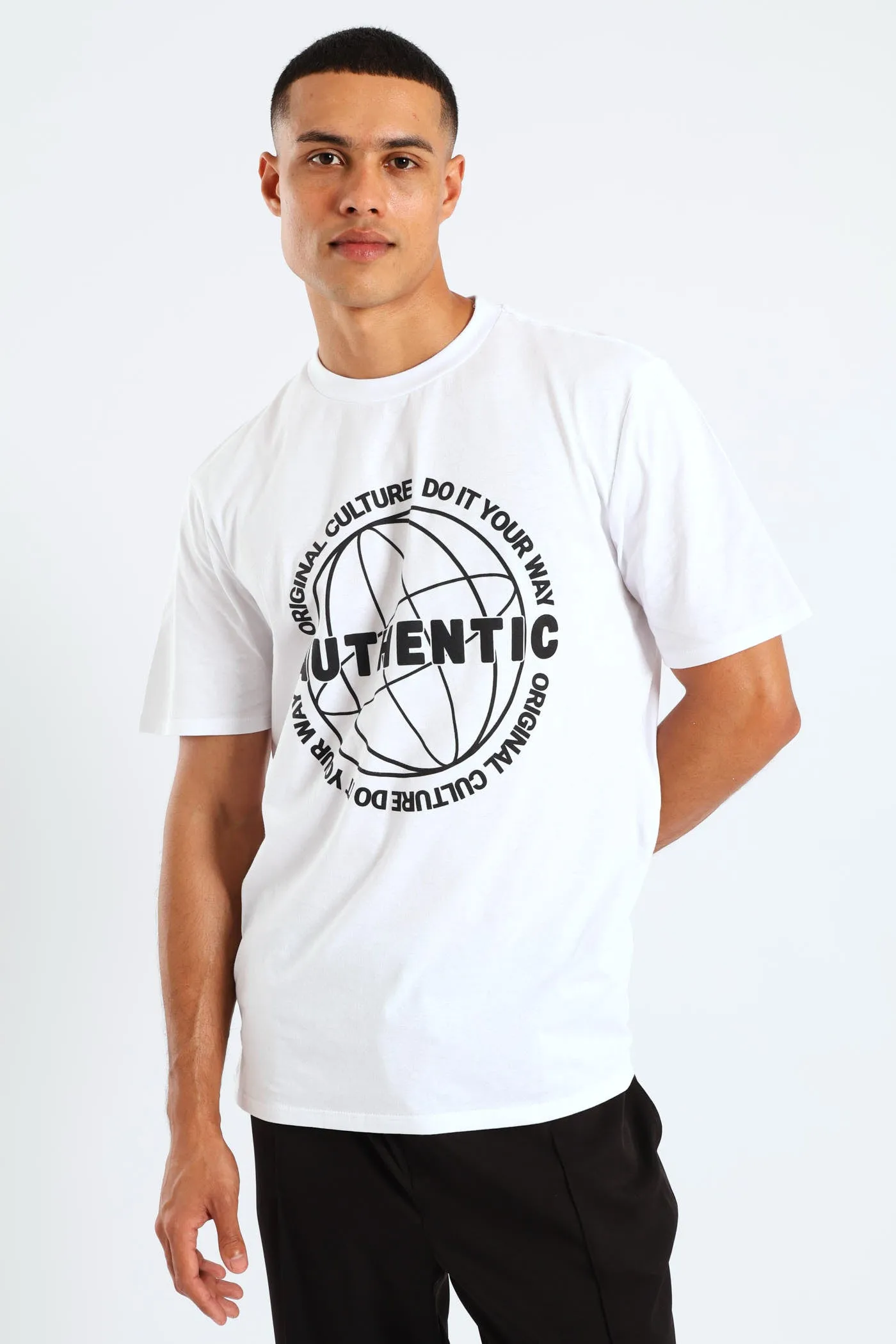 Authentic Basic Print Tee - White sold by Edgars product image thumbnail 2