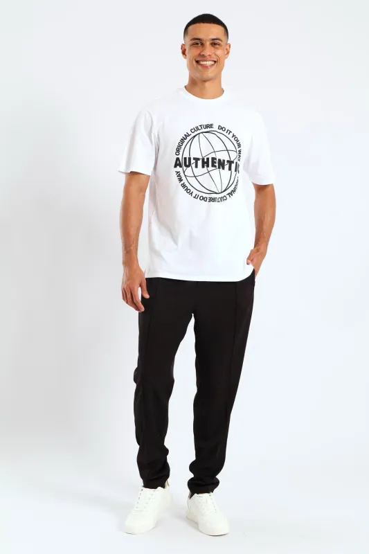 Authentic Basic Print Tee - White sold by Edgars