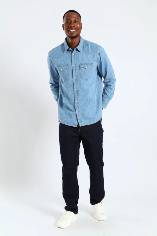 Classic Western Franklin Shirt - Stonewash sold by Edgars 