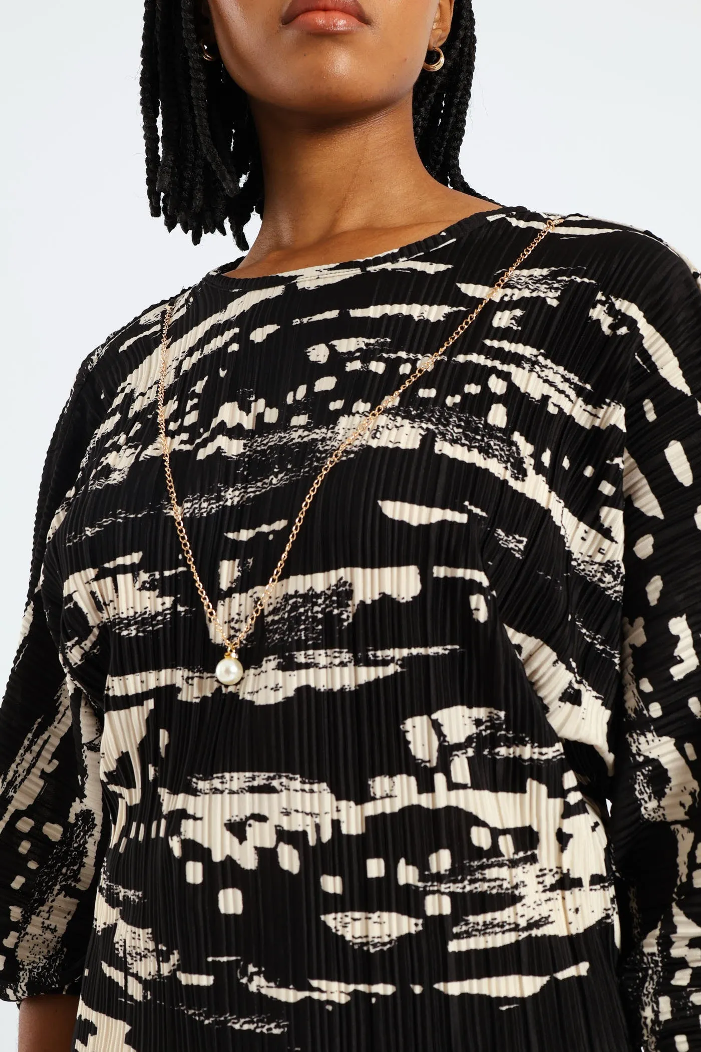 Monochrome Plisse Blouse - Black sold by Edgars product image thumbnail 4