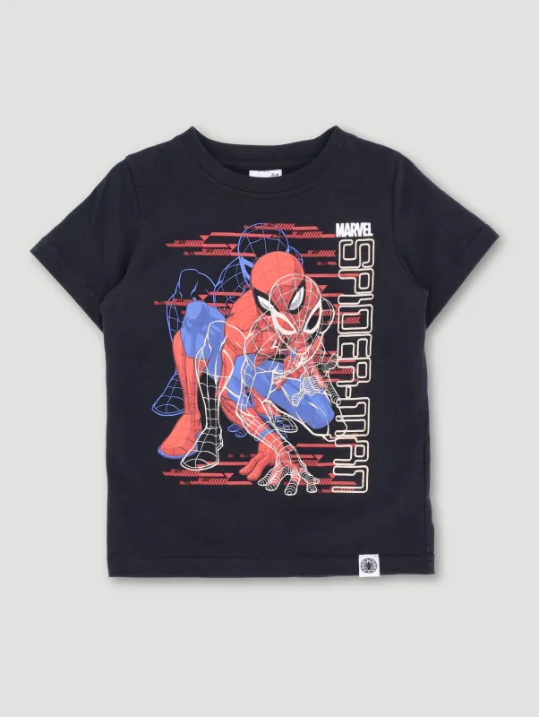 Pre-Boys Spiderman Tee - Black made by Spiderman